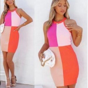 Like New Ribbed Colorblock Dress